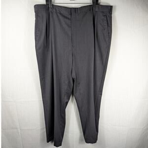 Jos A Bank Travelers Collection Wool Dress Pants 44x29 Gray Pleated Lined